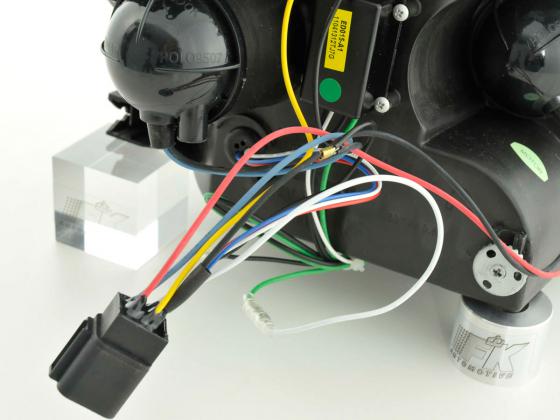 Scheinwerfer Set Daylight LED TFL-Optik Ford Fiesta Typ MK6 03-07 schwarz Scheinwerfer Set Daylight LED TFL-Optik Ford Fiesta Typ MK6 03-07 schwarz